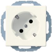 Штепсельная розетка SCHUKO 16A 250V~ ; угол наклона 45 °; слоновая кость - артикул A520-45KI