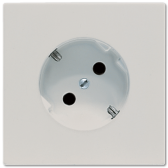 Штепсельная розетка SCHUKO 16A, 250V~ с поворотом на 45°; светло-серая - артикул LS520-45LG