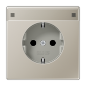 Штепсельная розетка SCHUKO 16A 250V~ с защитой от детей и полем для надписи; благородная сталь - артикул ES1520KINA