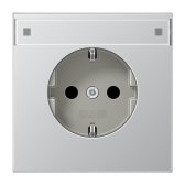 Штепсельная розетка SCHUKO 16A 250V~ с полем для надписи; алюминий - артикул AL1520NA