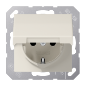 Штепсельная розетка SCHUKO 16A 250V~ с крышкой и защитой от детей; слоновая кость - артикул AS1520BFKIKL