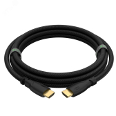 Кабель HDMI 2.0, Ultra HD 19М на 19М, 2 м., черный нейлон - артикул 1000555193