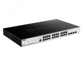 Коммутатор управляемый L2 PoE 28 портов, 24хPoE 10/100/1000 Мб/с, 4хSFP, 370 Вт - артикул DGS-1210-28MP/ME/B2A