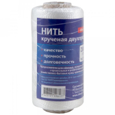 Нить крученая ПП 1,3 мм двухпрядная, белая, 200 м | 139903 | Tech-KREP - артикул 139903