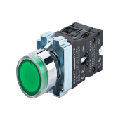 Кнопка управления NP2-BW3365 плоская, зеленая, 1НО+1НЗ, AC/DC230В (LED), IP40 (R) | 574365 | CHINT - артикул 574365