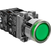 Кнопка управления NP2-BW3361 плоская, зеленая, 1НО, AC/DC230В(LED), IP40 (R) | 574077 | CHINT - артикул 574077