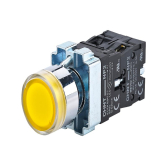 Кнопка управления NP2-BW3565 плоская, желтая, 1НО+1НЗ, AC/DC230В (LED), IP40 (R) | 574380 | CHINT - артикул 574380