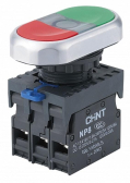 Двойная кнопка NP2-BW8465 1НО+1НЗ AC230В(LED) IP40 | 573829 | ЧИНТ (CHINT) - артикул 573829