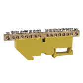 Шина нулевая с изолятором OptiKit BB-D-PE-DIN-16-6х9-желтый - артикул 277843
