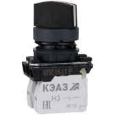 Переключатель КПЕ1611Р-черный-1но+1нз-ручка-фикс-2поз-IP65 - КЭАЗ (Курский электроаппаратный завод), артикул 248268