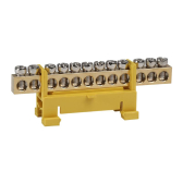 Шина нулевая тип Стойка OptiKit BB-S-PE-DIN-12-6х9-желтый - артикул 277834