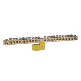 Шина нулевая с одним изолятором OptiKit BB-O-PE-S-22-6х9-желтый - артикул 277937