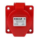 Розетка 314-16А-6h-380AC-3P+PE-IP44 - артикул 222758