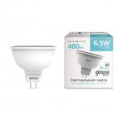 Лампа светодиодная LED 6.5 Вт480 Лм 4100К белая GU5.3 MR16 Basic Gauss (1013527) - артикул 1013527