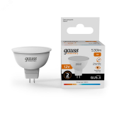 Лампа светодиодная LED 7 Вт 530 лм 3000К DC12В GU5.3 софит MR16 теплая Низковольтная Elementary - артикул 11517