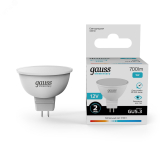 Лампа светодиодная LED 9 Вт 700 лм 4100К DC12В GU5.3 софит MR16 нейтральный Низковольтная Elementary Gauss - артикул 11529