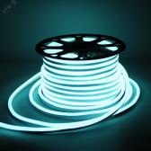 Лента светодиодная гибкий неон LED 8 Вт/м 200 Лм/м 2835/SMD 120 шт/м 220В AC 6000К холодный белый IP67 8х16 мм односторонний  50 м NEON Black Gauss (311000308) - артикул 311000308
