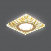 Backlight BL074 Квадрат. Золотой узор/Золото, Gu5.3, LED 2700K 1/40 - артикул BL074