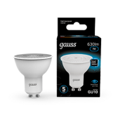 Лампа светодиодная LED 7 Вт 630 лм 6500К софит MR16 холодный GU10 AC 220В Black - артикул 101506307