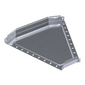 Угол горизонтальный 45 градусов Стандарт INOX (AISI 316) 500х50 | PR16.3449 | Промрукав - артикул PR16.3449