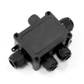 Коробка распределительная 5-вводная IP68 ПА66 40А 450В d5-14 мм 135х96х42 черная - артикул PR08.13150