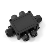 Коробка распределительная 6-вводная IP68 ПА66 40А 450В d5-14 мм 135х96х42 черная - артикул PR08.13151