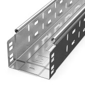 Лоток перфорированный Стандарт INOX (AISI 304) 100х80х3000 (0,8 мм) (3 м/уп) | PR16.2330 | Промрукав - артикул PR16.2330