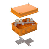Коробка огнестойкая для о/п 40-0310-FR2.5-8 Е15-Е60 (латунь) 150х110х70 | 40-0310-FR2.5-8-Е60 | Промрукав - артикул 40-0310-FR2.5-8-Е60
