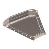 Угол горизонтальный 45 градусов Стандарт INOX (AISI 409) 400х50 | PR16.3476 | Промрукав - артикул PR16.3476