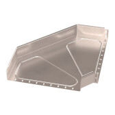 Угол горизонтальный 90 градусов Стандарт INOX (AISI 409) 500х100 | PR16.3571 | Промрукав - артикул PR16.3571