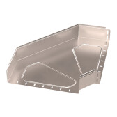 Угол горизонтальный 90 градусов Стандарт INOX (AISI 409) 400х100 | PR16.3568 | Промрукав - артикул PR16.3568