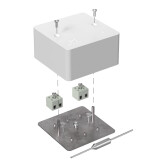 Коробка огнестойкая для кабель-канала 40-0460-FR2.5-4-П Е15-Е60 (латунь) с термопредохранителем 85х85х45 | 40-0460-FR2.5-4-П-Е60 | Промрукав - артикул 40-0460-FR2.5-4-П-Е60