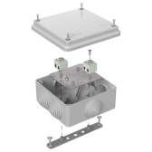 Коробка огнестойкая для о/п 40-0300-FR2.5-4 Е15-Е120 RAL7035 100х100х50 (14 шт/кор) - артикул 40-0300-7035-FR2.5-4