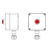 Пост взрывозащищенный управления из алюминия CU-A-12-(1 xLR(250))-1xKAEPM2MHK-20(C)1Ex de IIC Т5 Gb / Ex tb IIIC T95°Cdb IP66 - артикул 2201.121.22.120I