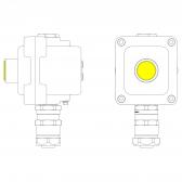 Пост управления взрывонепроницаемый из алюминия LCSD-01-B-MB-L1Y(220)x1-PBMB-ANP15BMB - артикул LCSD21000045