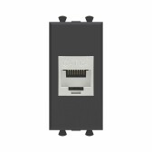 Avanti Компьютерная розетка RJ-45 без шторки      модульная кат.6А экранированная Черный матовый 1  модуль - артикул 4412771