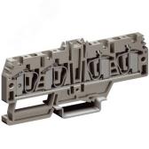 Зажим проходной 4мм.кв 2 ввода/2 вывода  HMM.4/2+GR (ZHM220GR) - артикул ZHM220GR