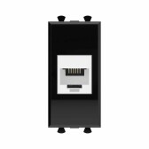 Avanti Телефонная розетка RJ-12 без шторки        модульная Черный квадрат 1 модуль - артикул 4402611