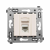Avanti Розетка RJ-45 в стену 5e одинарная         ''Ванильная дымка '' - DKC (ДКС), артикул 4405463