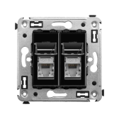 Avanti Розетка RJ-45 в стену, кат.6 двойная экранированная, ''Черный квадрат'' - артикул 4402394