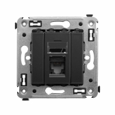 Avanti Компьютерная розетка RJ-45 в стену, кат.6 одинарная,, Черный матовый - артикул 4412293