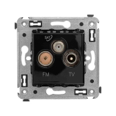 Avanti Розетка TV-FM-SAT в стену,  Черный квадрат - DKC (ДКС), артикул 4402533