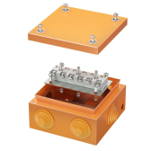 Коробка стальная FS с кабельными вводами и клеммниками IP55 150х150х80мм 6р 450V 32A 10мм.кв  нерж.контакт - артикул FSK31610