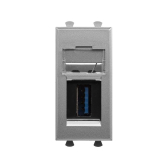 Avanti USB 3.0 розетка модульная, тип А-А, , Закаленная сталь, 1модуль - DKC (ДКС), артикул 4404301