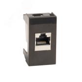 Розетка RJ-12 Viva 1 модуль черная - артикул 45218