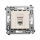 Avanti Компьютерная розетка RJ-45 в стену, кат.6 одинарн ая  Ванильная дымка - артикул 4405293