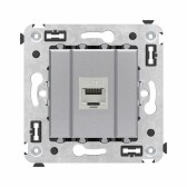 Avanti Компьютерная розетка RJ-45 без шторки в стену, кат.6 одинарная экранированная,  Закаленная сталь - артикул 4404793