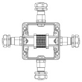 Взрывозащищенная клеммная коробка из алюминияTBE-A-12-(6xCBC.2)-1xKAEPM2MHK-20(A)-1xKAEPM2MHK-20(B)-1xKAEPM2MHK-20(C)-1xKAEPM2MHK-20(D)1Ex e IIC Т5 Gb - артикул 1201.121.22.11A