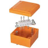 Коробка пластиковая FS с гладкими стенками и клеммниками  IP56 100х100х50мм  5р  450V 20A 10мм.кв - DKC (ДКС), артикул FSB10510