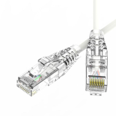 Патч-корд неэкранированный SLIM CAT6 U/UTP 4х2, 28 AWG, LSZH, белый, 2м | RN6UU4520WH-28 | DKC - артикул RN6UU4520WH-28